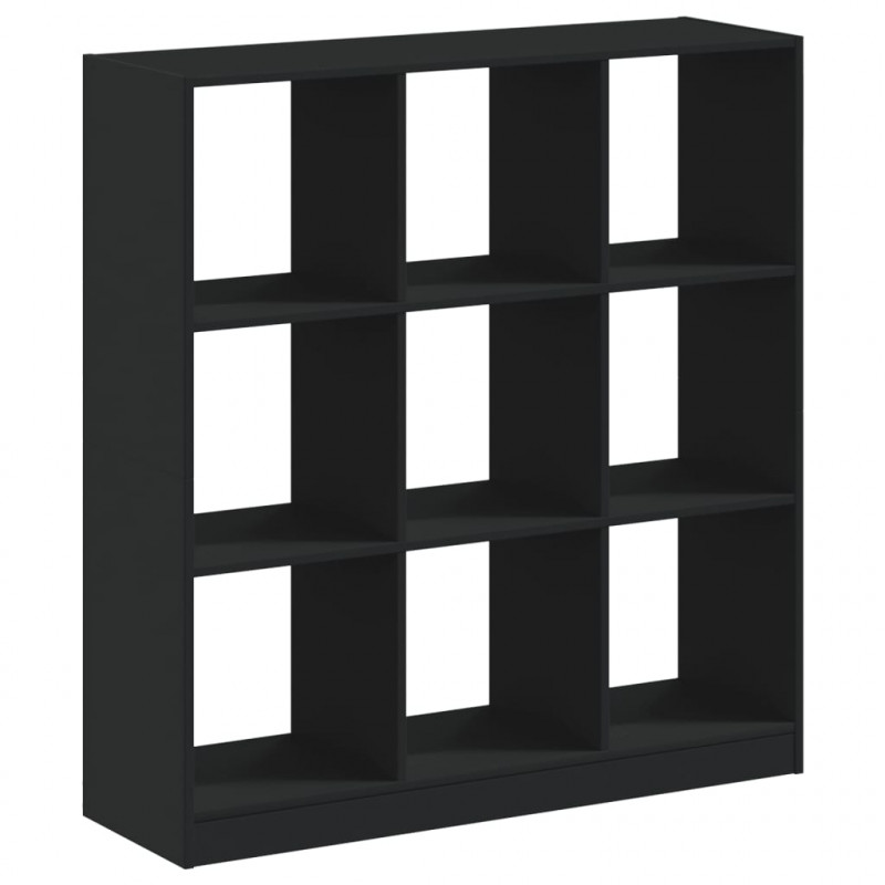 Regał, czarny, 102x32x108 cm, materiał drewnopochodny