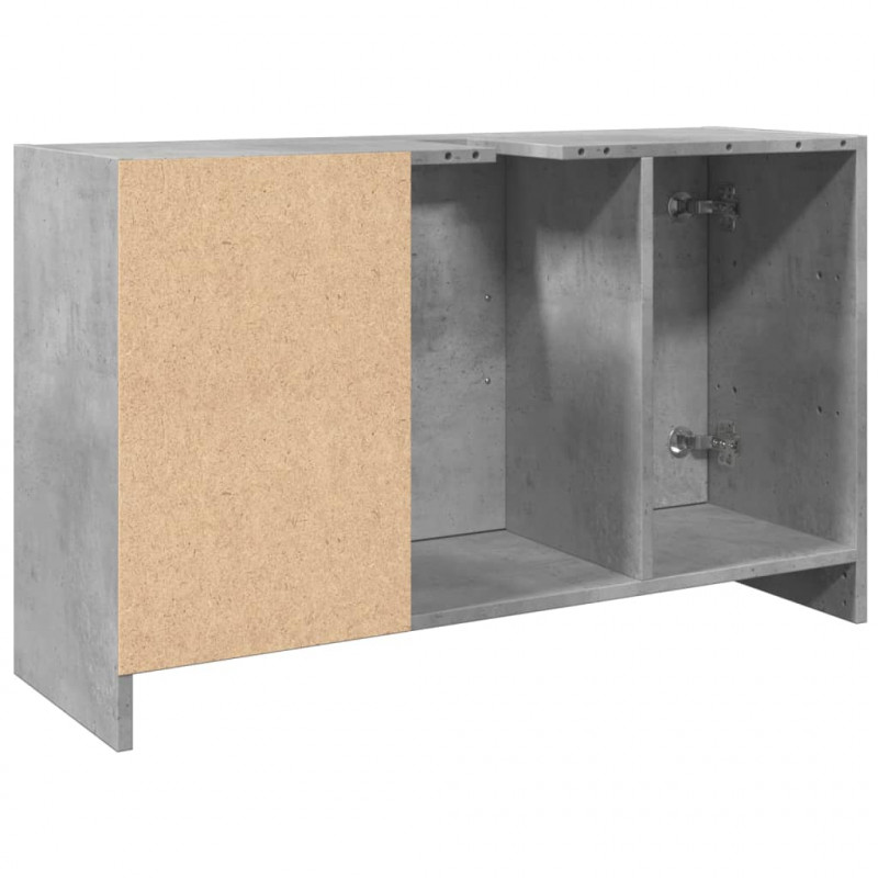 Szafka pod umywalkę, szarość betonu, 90x29x55 cm