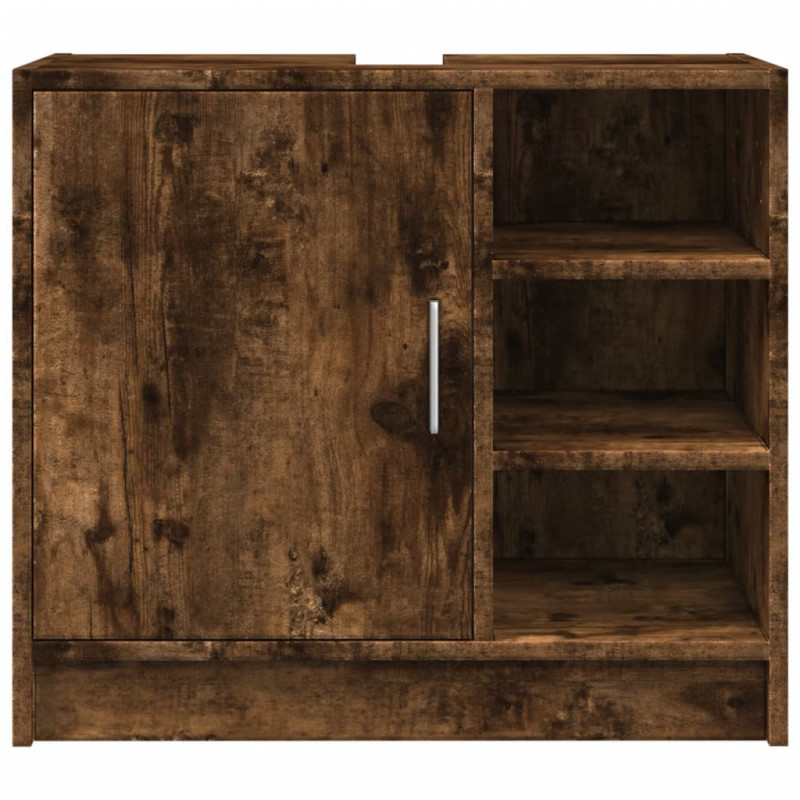 Szafka pod umywalkę, przydymiony dąb, 63x29x55 cm