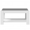 Stolik kawowy z LED, biały 93x53x45 cm, materiał drewnopochodny