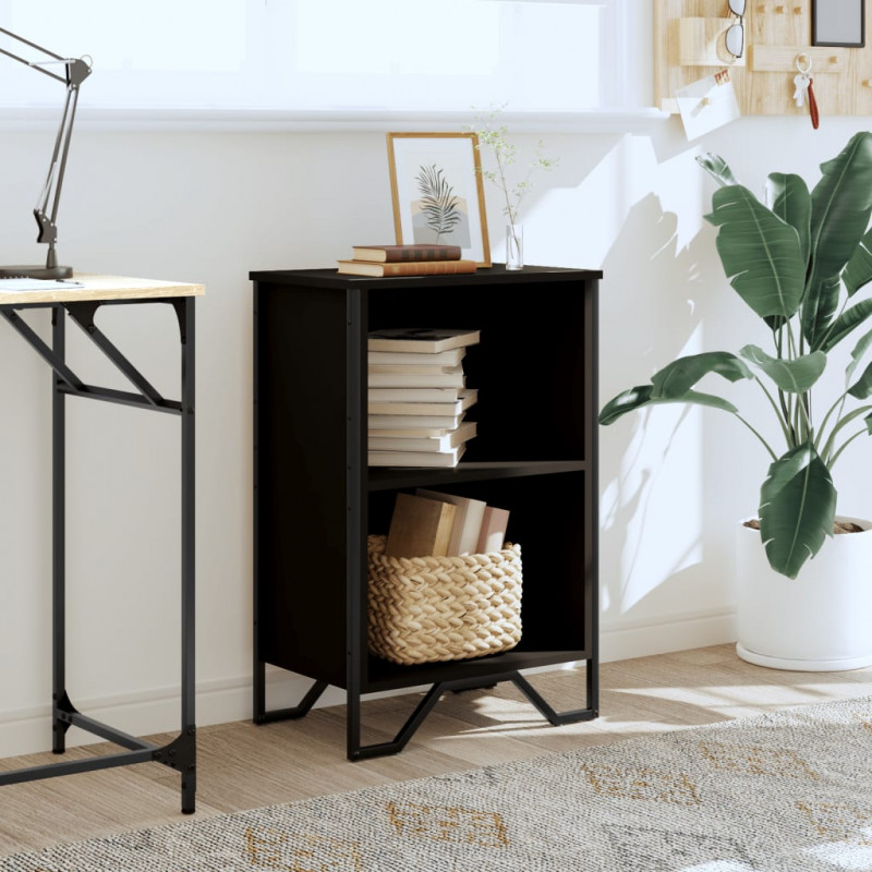 Regał na książki, czarny, 50x31x74,5 cm materiał drewnopochodny
