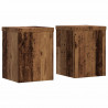 Podstawki pod doniczki, 2 szt., stare drewno, 15x15x20 cm