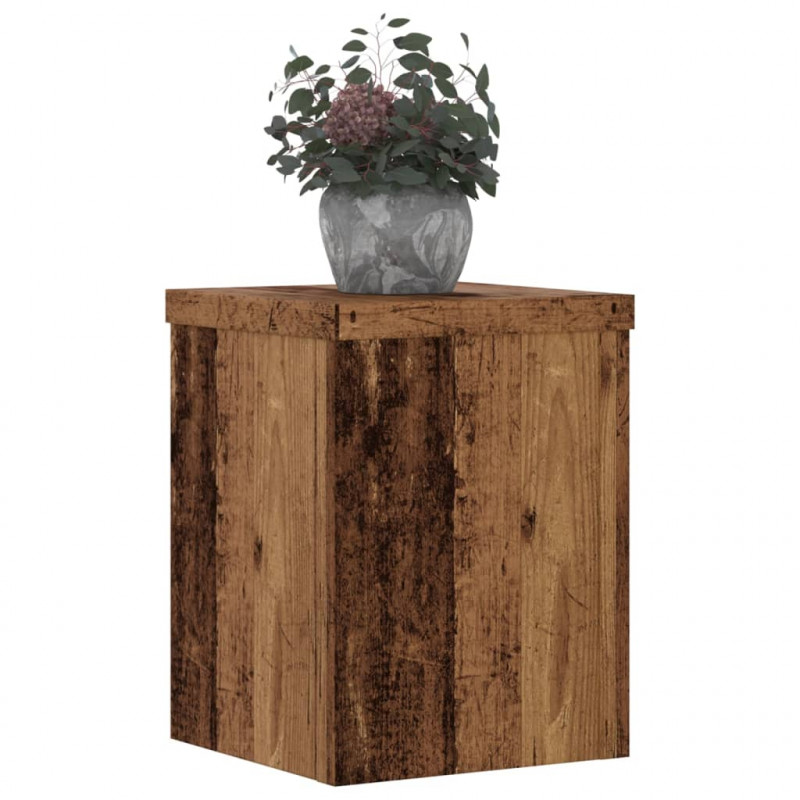 Podstawki pod doniczki, 2 szt., stare drewno, 15x15x20 cm