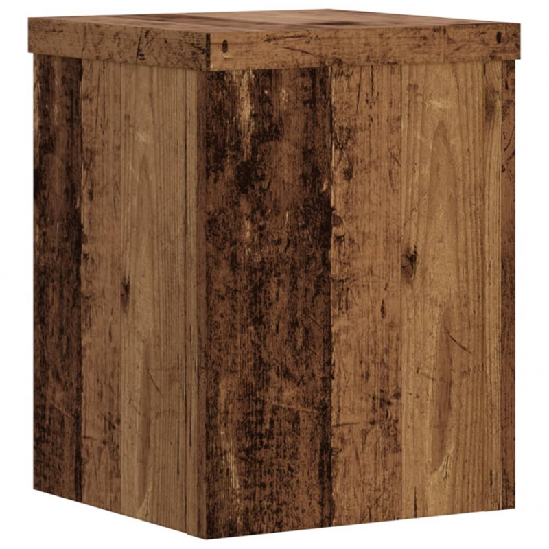 Podstawki pod doniczki, 2 szt., stare drewno, 15x15x20 cm
