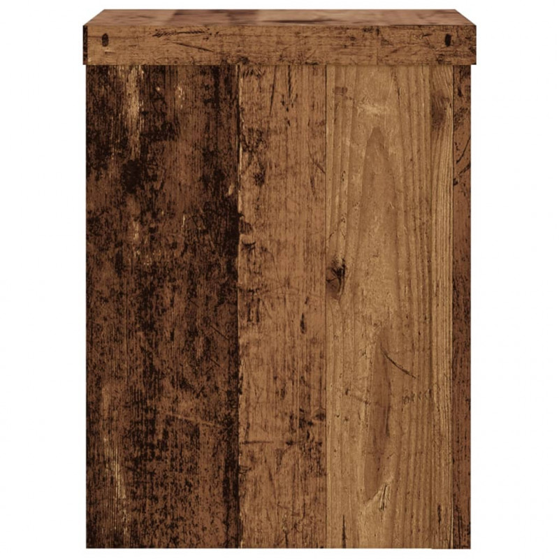 Podstawki pod doniczki, 2 szt., stare drewno, 15x15x20 cm
