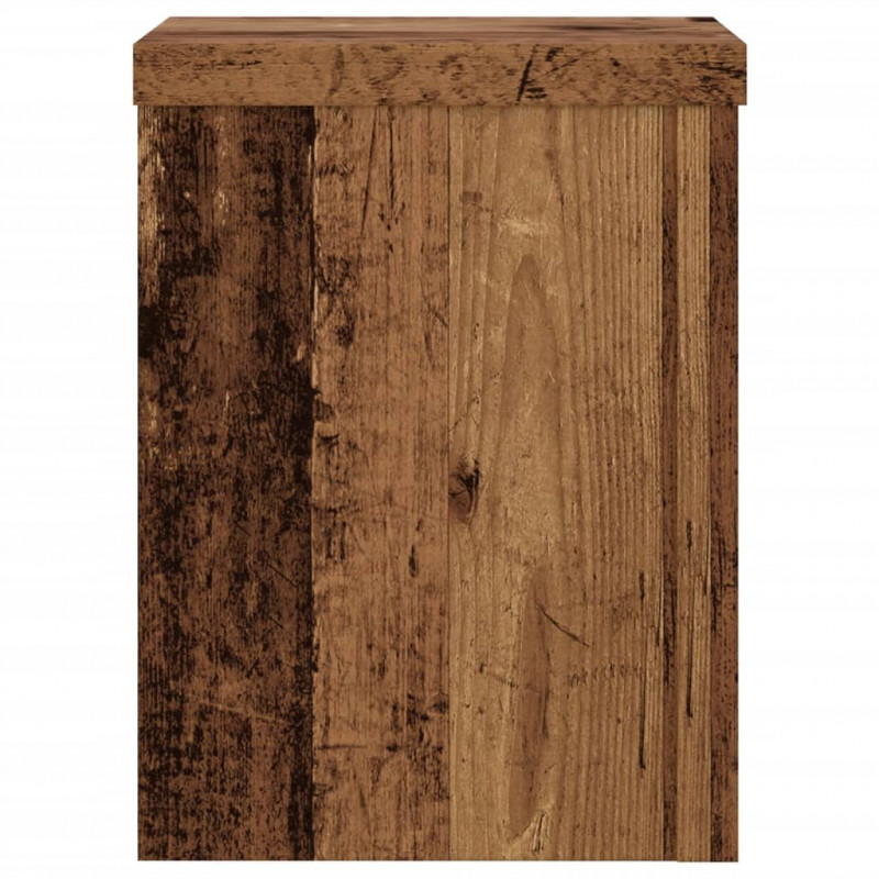 Podstawki pod doniczki, 2 szt., stare drewno, 15x15x20 cm