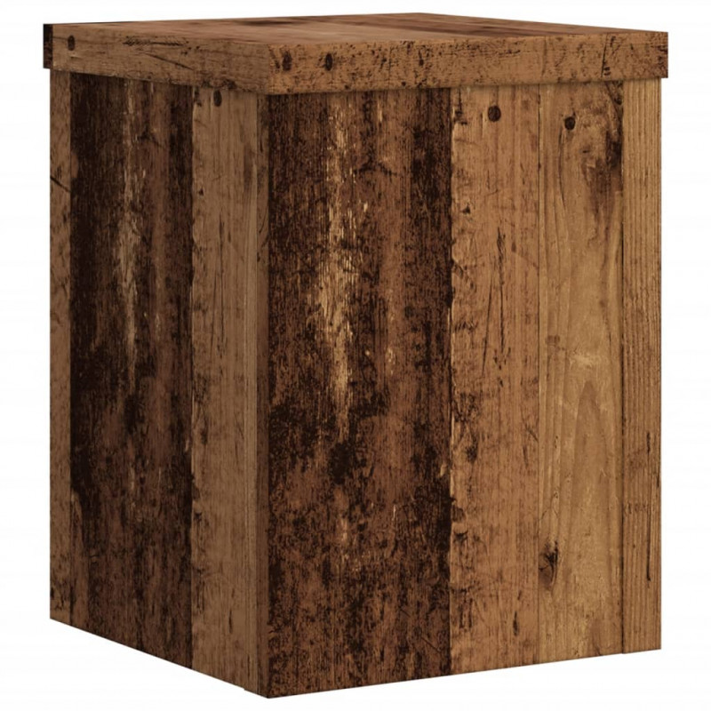 Podstawki pod doniczki, 2 szt., stare drewno, 15x15x20 cm