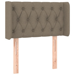 Zagłówek uszak, taupe, 83x16x78/88 cm, tkanina