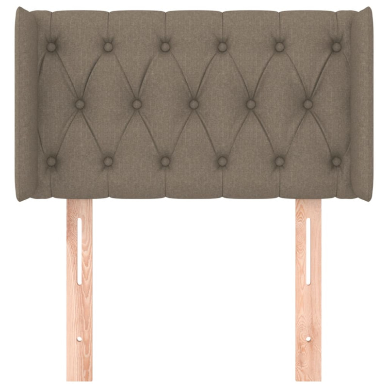 Zagłówek uszak, taupe, 83x16x78/88 cm, tkanina