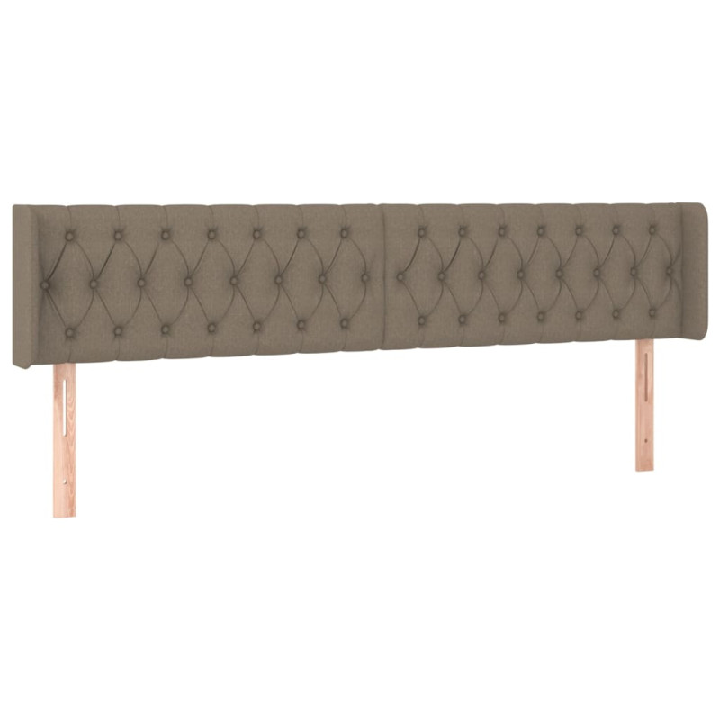 Zagłówek uszak, taupe, 203x16x78/88 cm, tkanina