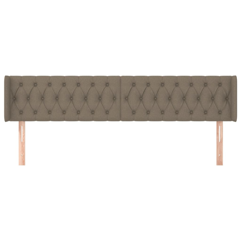 Zagłówek uszak, taupe, 203x16x78/88 cm, tkanina
