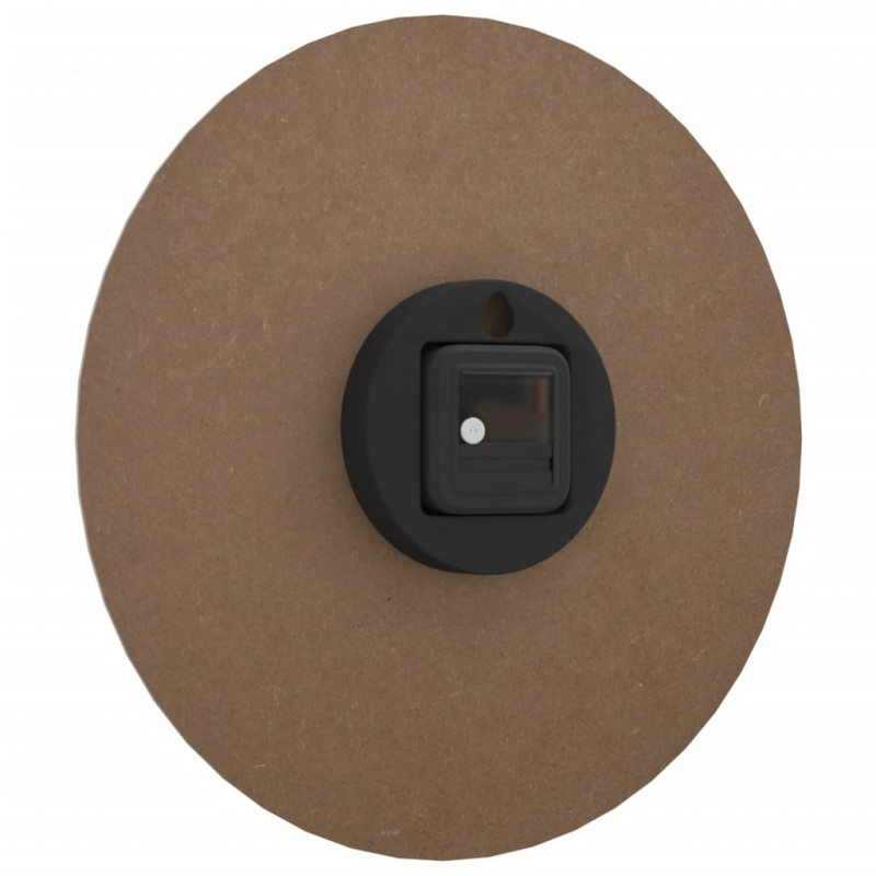 Zegar ścienny, żółto-czarny, Ø30 cm, materiał drewnopochodny