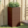 Donice ogrodowe, 2 szt., brązowe, 40x40x80 cm, rattan PE