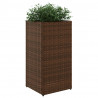 Donice ogrodowe, 2 szt., brązowe, 30x30x60 cm, rattan PE