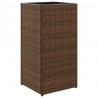 Donice ogrodowe, 2 szt., brązowe, 30x30x60 cm, rattan PE