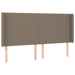 Zagłówek uszak, kolor taupe, 163x16x118/128 cm, tkanina