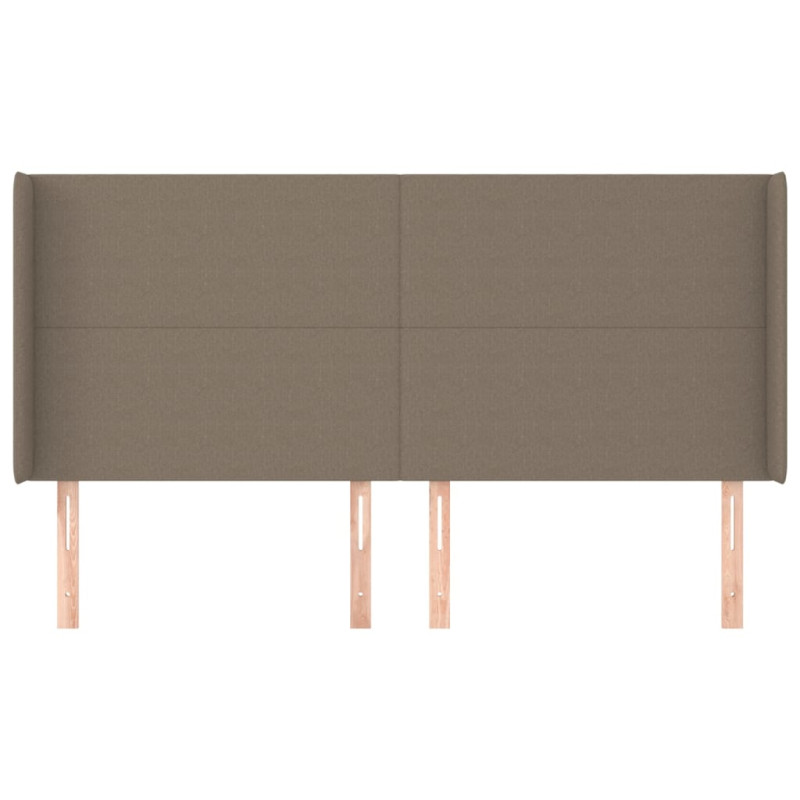 Zagłówek uszak, kolor taupe, 163x16x118/128 cm, tkanina