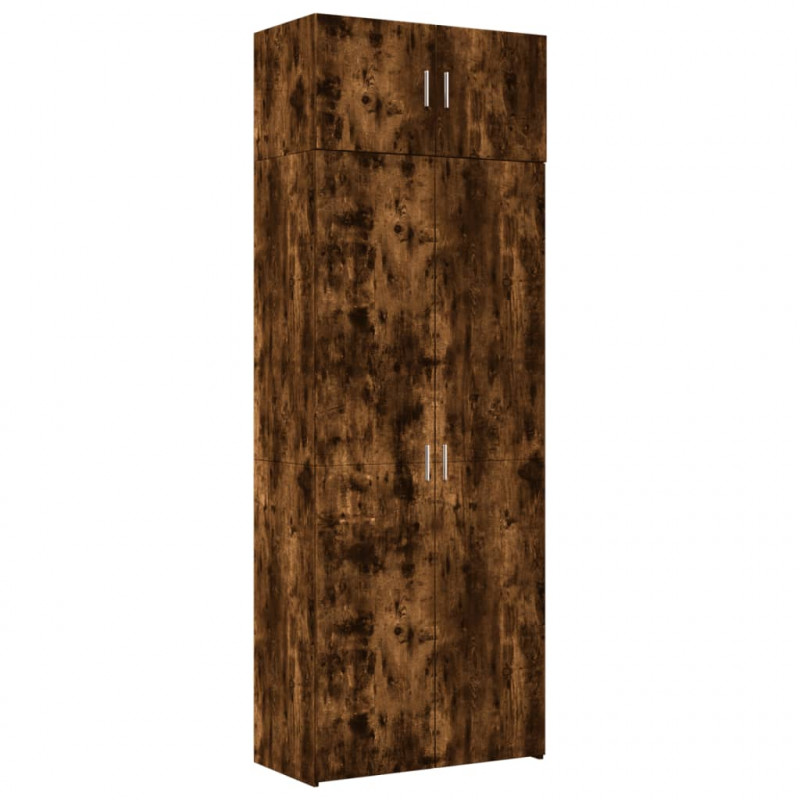 Szafka, przydymiony dąb, 80x42,5x225 cm materiał drewnopochodny