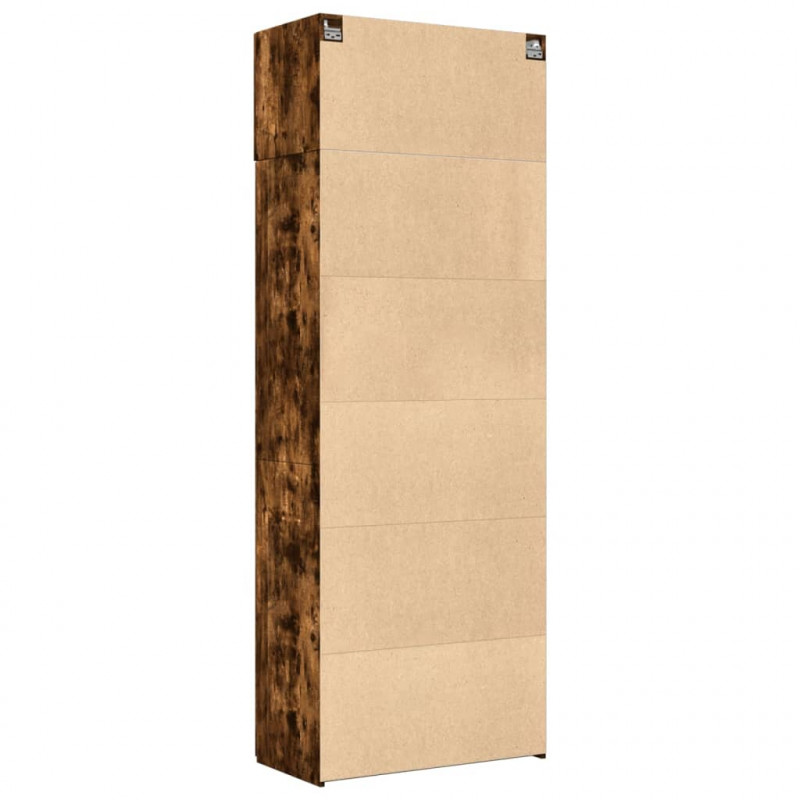 Szafka, przydymiony dąb, 80x42,5x225 cm materiał drewnopochodny