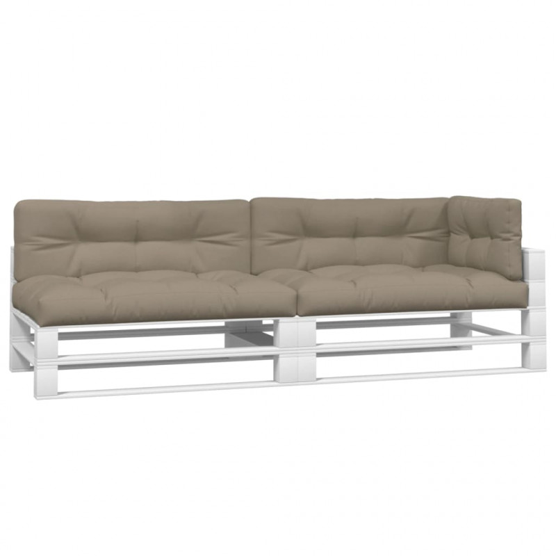 Poduszki na palety, 5 szt., kolor taupe, tkanina