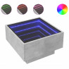 Stolik kawowy z LED, szarość betonu, 50x50x30 cm