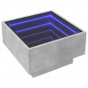 Stolik kawowy z LED, szarość betonu, 50x50x30 cm