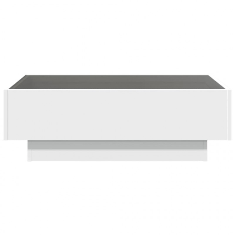 Stolik kawowy z LED, biały, 90x50x30cm, materiał drewnopochodny