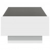 Stolik kawowy z LED, biały, 90x50x30cm, materiał drewnopochodny