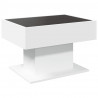 Stolik kawowy z LED, biały, 70x50x45cm, materiał drewnopochodny