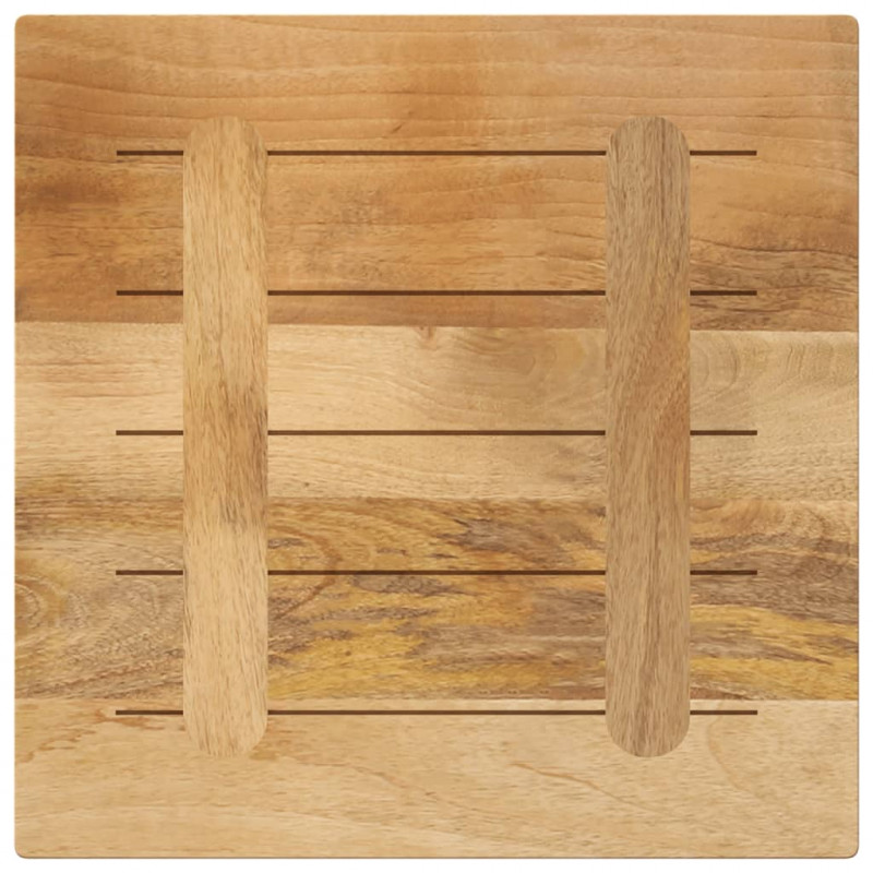 Blat do stolika, 40x40x2,5 cm, kwadratowy, surowe drewno mango
