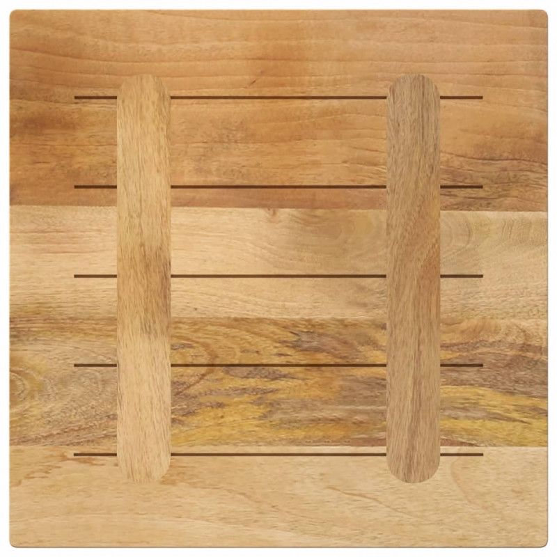 Blat do stolika, 50x50x2,5 cm, kwadratowy, surowe drewno mango