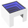 Stolik nocny z LED Infinity, biały, 40x40x30 cm