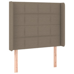 Zagłówek uszak, taupe, 93x16x118/128 cm, tkanina
