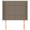 Zagłówek uszak, taupe, 93x16x118/128 cm, tkanina