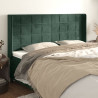 Zagłówek uszak, ciemnozielony, 183x16x118/128 cm, aksamit