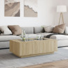 Stolik kawowy z LED Infinity, dąb sonoma, 116x69x40 cm