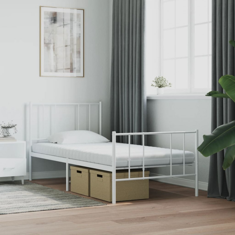 Materac piankowy, biały 100x210 cm, 7-strefowy, twardość 20 ILD