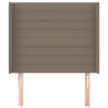 Zagłówek uszak, taupe, 93x16x118/128 cm, tkanina