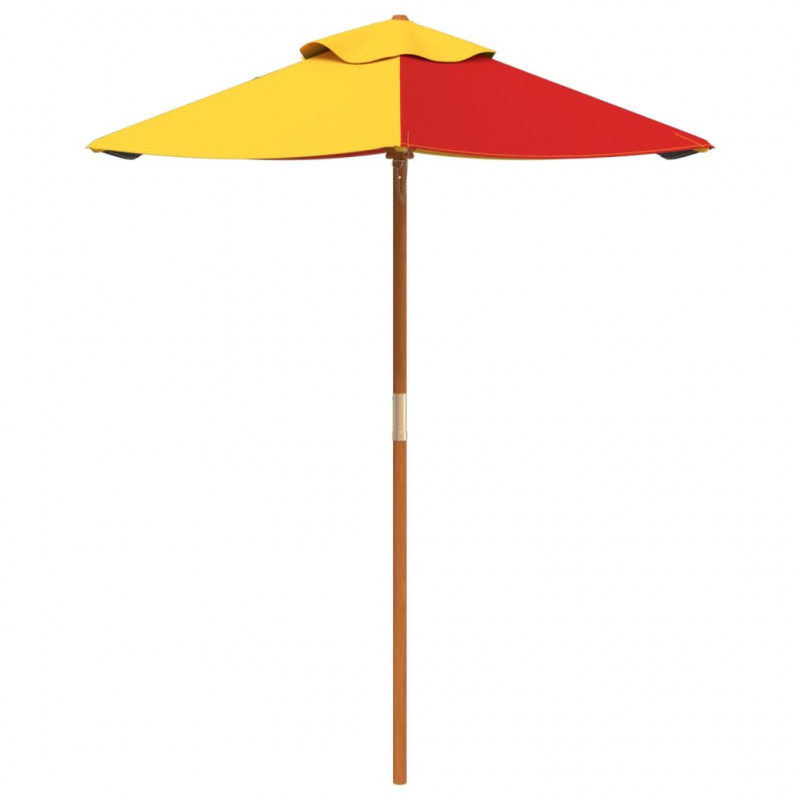 Parasol ogrodowy dla dzieci, na drewnianym słupku, Ø120x140 cm