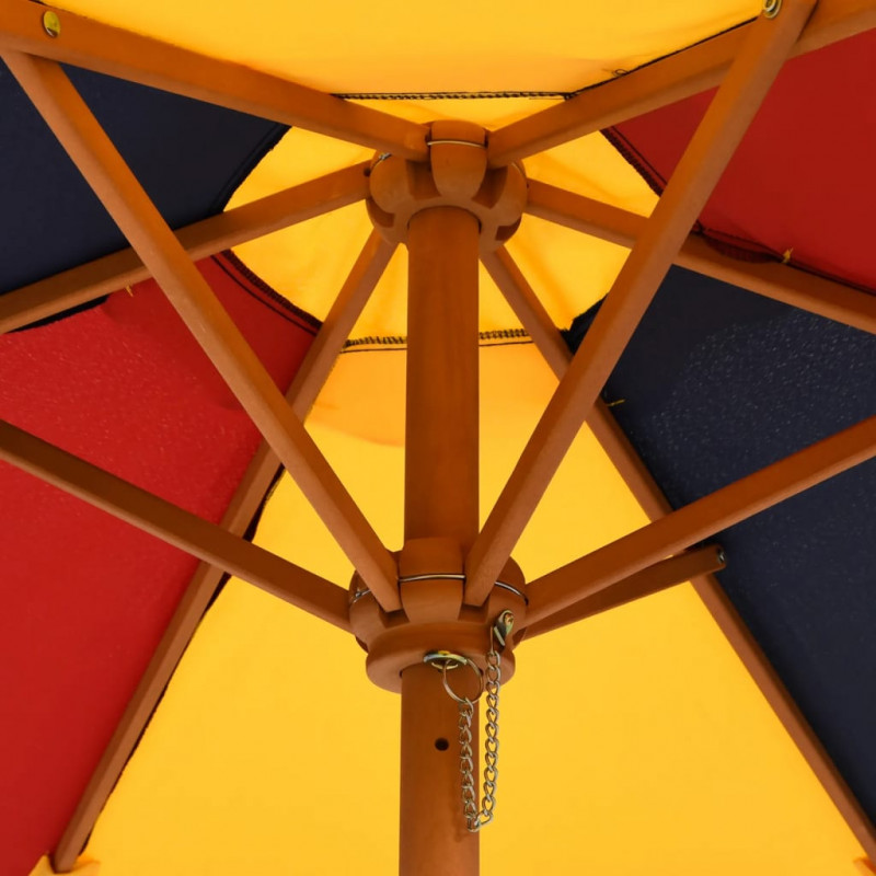 Parasol ogrodowy dla dzieci, na drewnianym słupku, Ø120x140 cm
