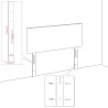 Zagłówek uszak, jasnoszary, 83x16x118/128 cm, aksamit