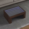 Stolik kawowy z LED Infinity, brązowy dąb, 70x50x30 cm