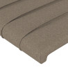 Zagłówek uszak, taupe, 183x16x118/128 cm, tkanina