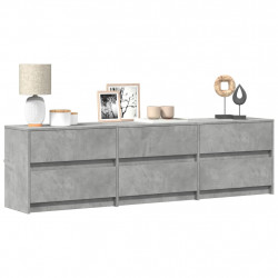 Szafka pod TV z LED, szarość betonu, 180x34x50 cm