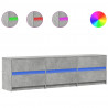 Szafka pod TV z LED, szarość betonu, 180x34x50 cm