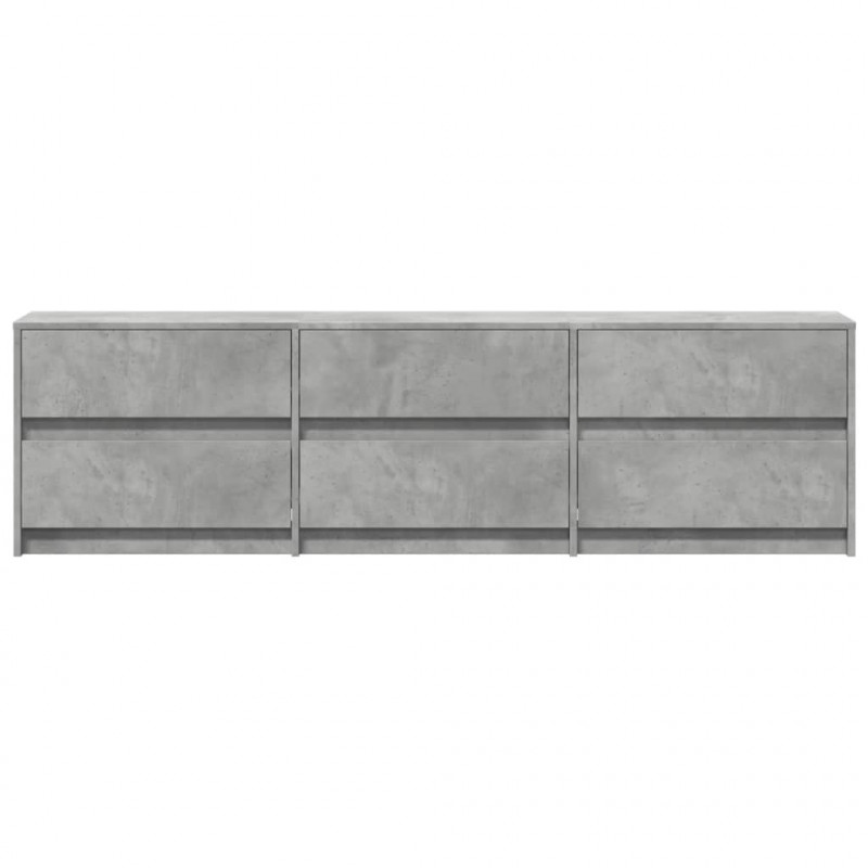 Szafka pod TV z LED, szarość betonu, 180x34x50 cm