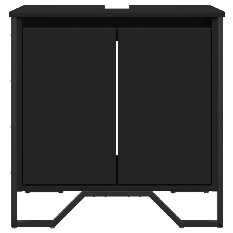 Szafka pod umywalkę, czarna, 60x35x60 cm