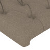 Zagłówek uszak, taupe, 147x16x118/128 cm, tkanina