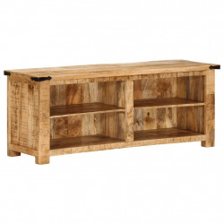 Szafka pod TV, 110x35x40 cm, surowe lite drewno mango