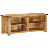 Szafka pod TV, 110x35x40 cm, surowe lite drewno mango